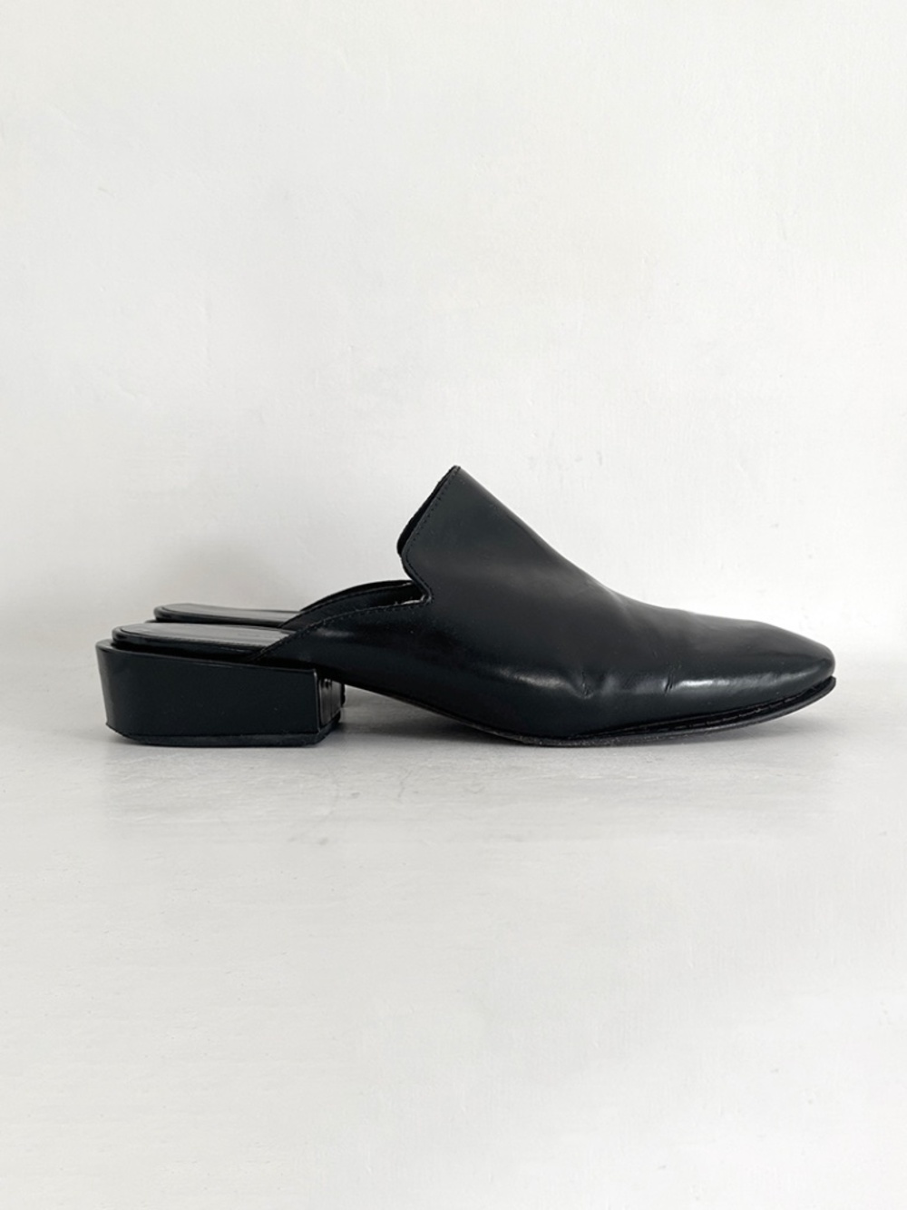 Rachel Comey brie slides mules loafers flats black leather la garconne 6 6.5